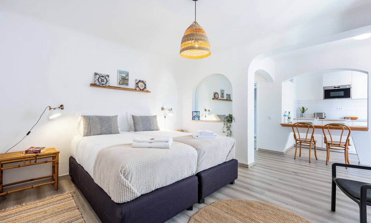 Lagos Apartment | Quinta Da Liberdade Studio Apartment with Private Patio