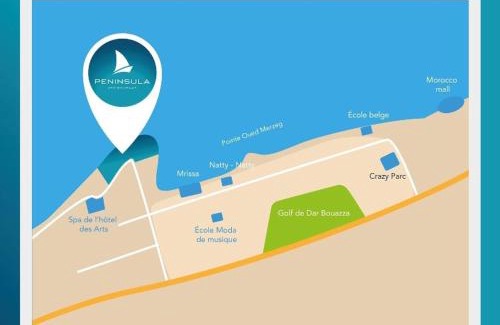 Tamariss Apartment | Peninsula Dar Bouazza Superbe appartement en résidence avec piscine activités