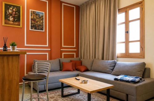 Beirut Apartment | 1-bedroom aptmt in Armenia, Mar Mkhayel street, spacious bathroom 2 balconies