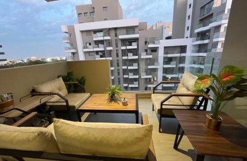 Casablanca Apartment | Anfa Park luxury accommodation with pool view and a balcony