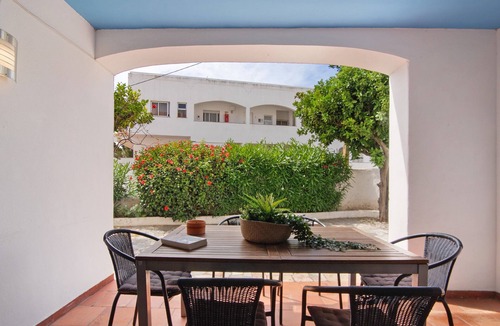 Santa Eulalia Apartment | Apartment 'Mar Azul 1' with Private Garden, Balcony and Wi-Fi