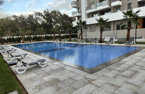 Casablanca Apartment | Boasting accommodation with a pool view and a balcony,
