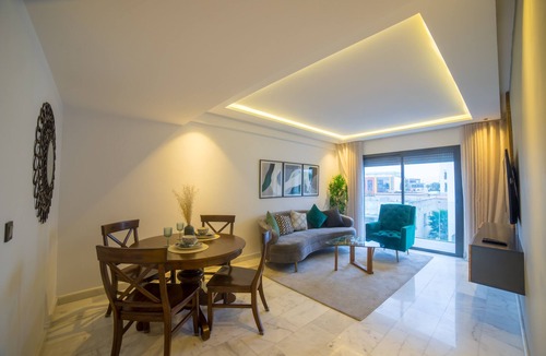 Casablanca Apartment | Elegant Urban Escape: Centrally-located Large 1-BR Apartment