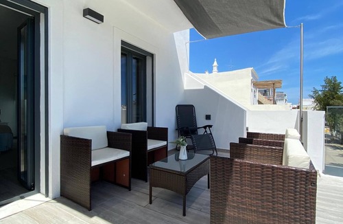Olhao Apartment | Holiday Apartment "T2 Olhão" with Sea View, Private Terrace & Wi-Fi