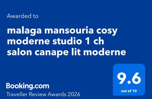 El Mansouria Apartment | malaga mansouria cosy moderne studio 1 ch salon canape lit moderne