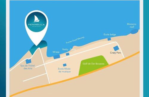 Tamariss Apartment | Peninsula Dar Bouazza Superbe appartement en résidence avec piscine activités