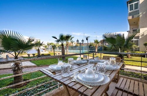 El Mansouria Apartment | Sophia Atlantis Getaway: Enjoy a Gorgeous Pool, Sunlit Terrace.