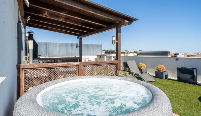 Apartment 'Sunset- Spa and Bbq' with Sea View, Wi-Fi and Air Conditioning
