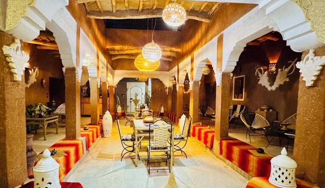 Authentic Room in a Traditional Moroccan Riad.