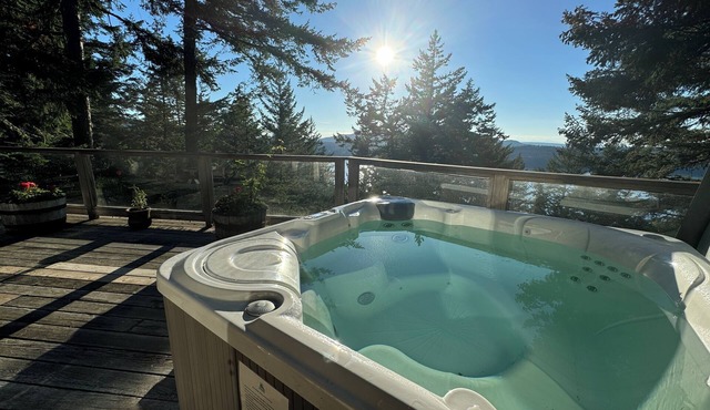 Paradise in Forest setting w/Ocean views, hot tub, close to town & Hiking in Eastsound