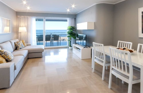 Playa de Gandia Apartment | Amazing, 5 stars! Beautiful 27m2 terrace beachfront condo! WIFI 150MBS - ONLY FAMILIES