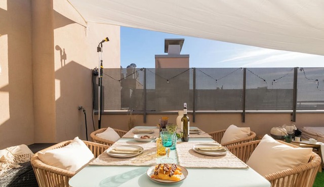 Penthouse with Private Terrace & Pool Access
